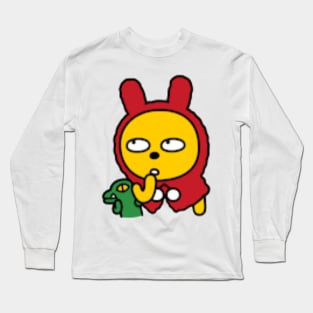 KakaoTalk Friends Muzi & Con (Red Riding Hood) Long Sleeve T-Shirt